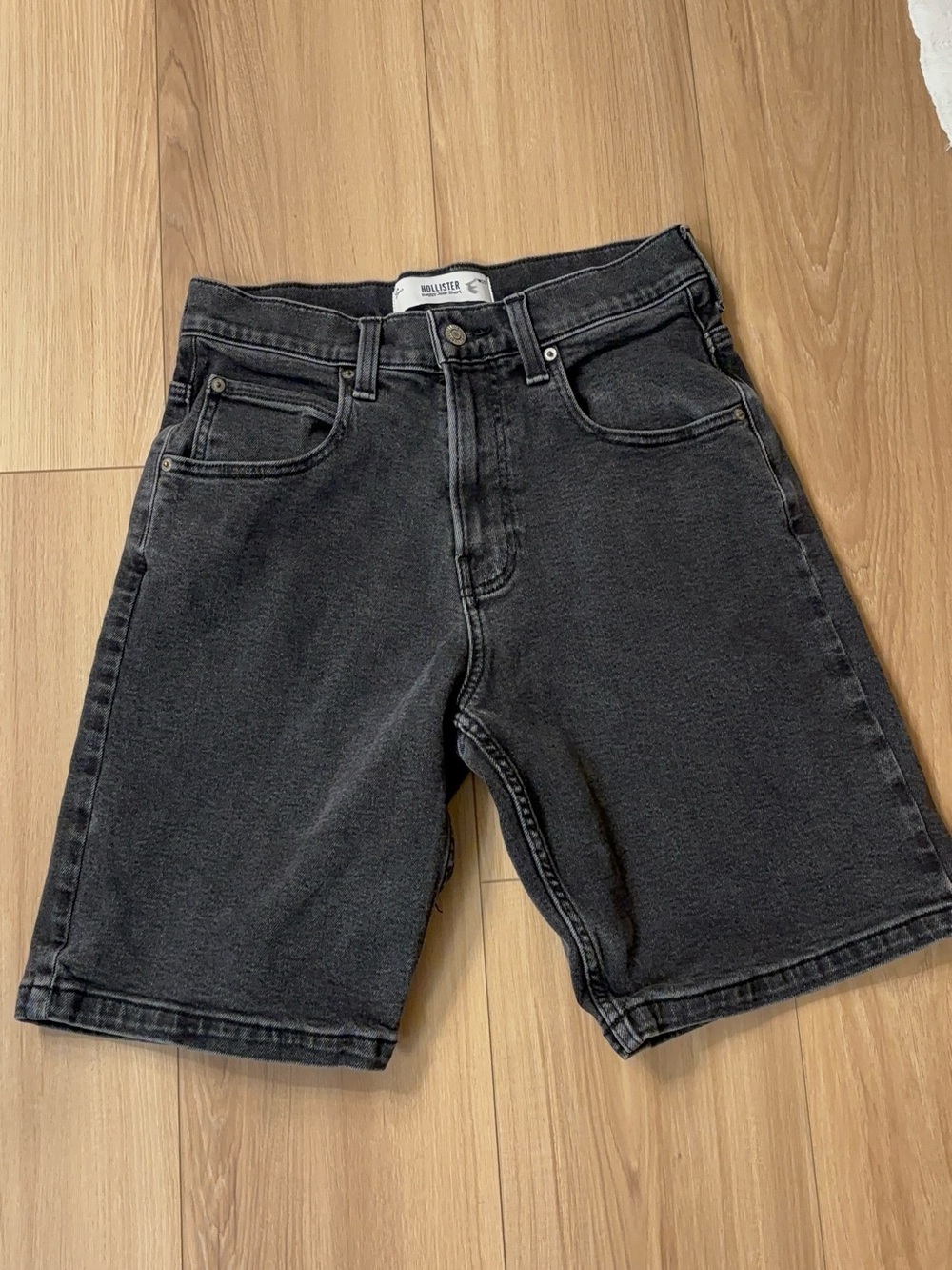 Hollister Charcoal Black Denim Jean Shorts
